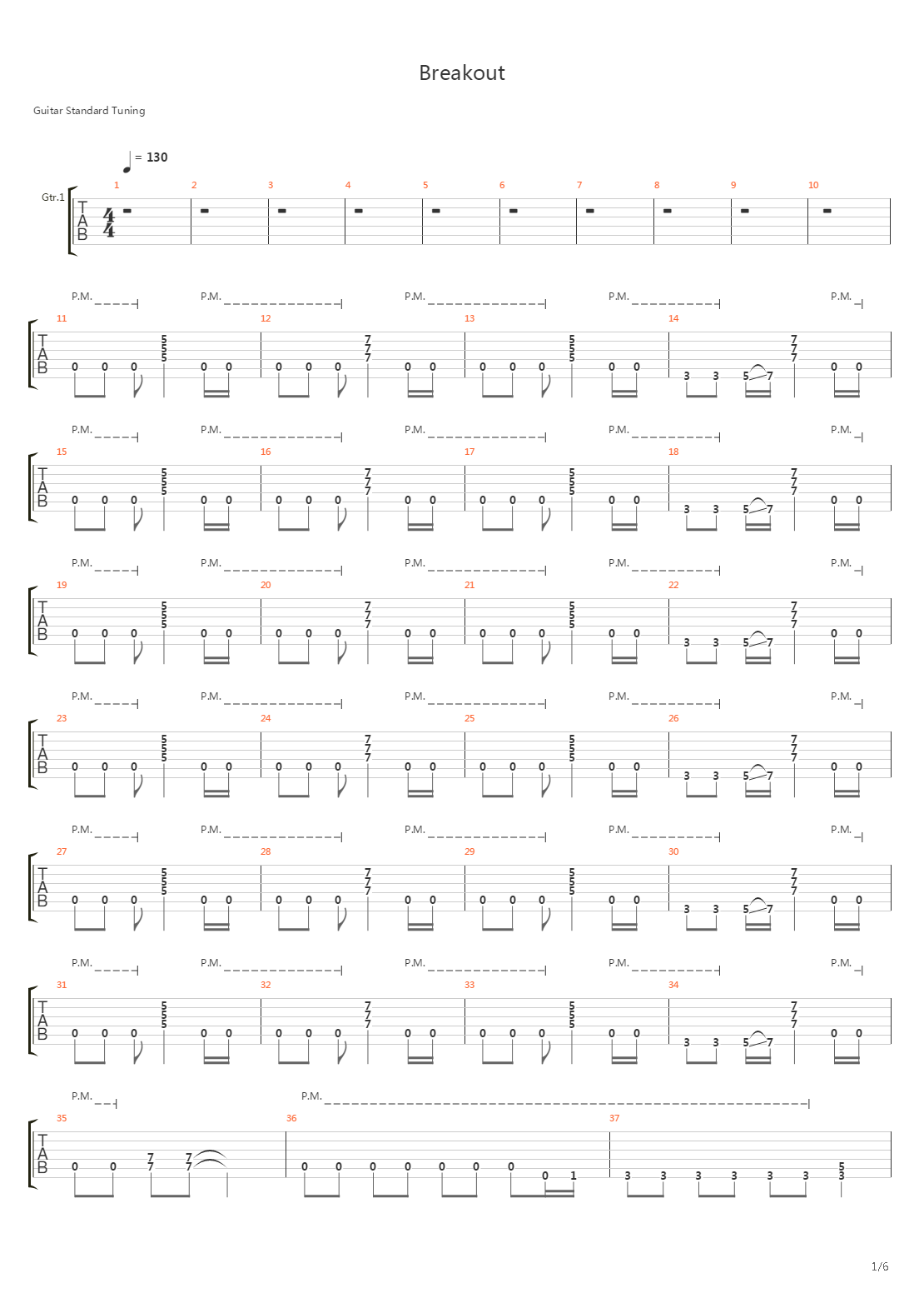 Breakout吉他谱