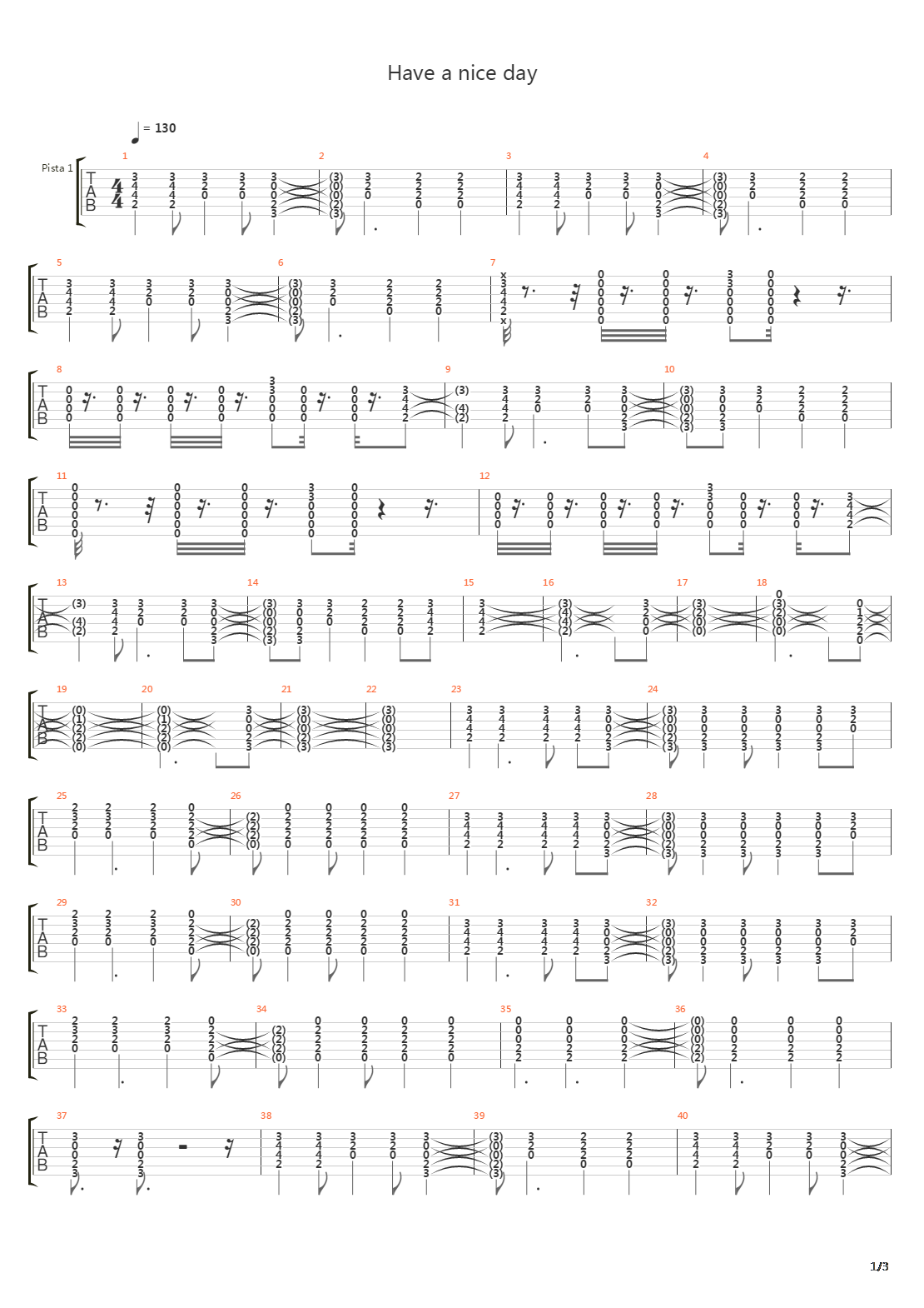 Have A Nice Day吉他谱