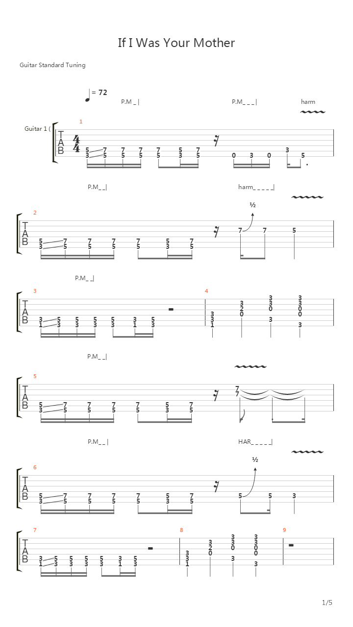 If I Was Your Mother吉他谱