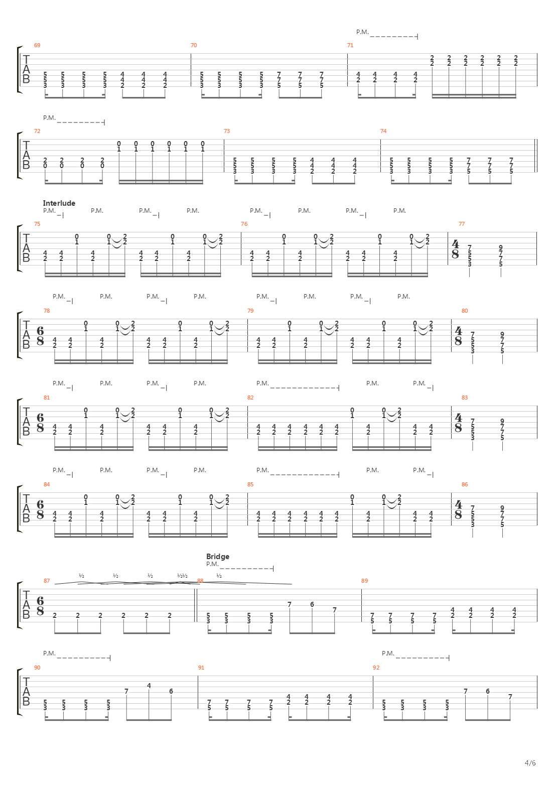 All These Things I Hate For One Guitar吉他谱