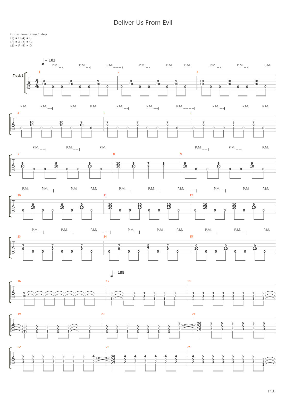 Deliver Us From Evil吉他谱