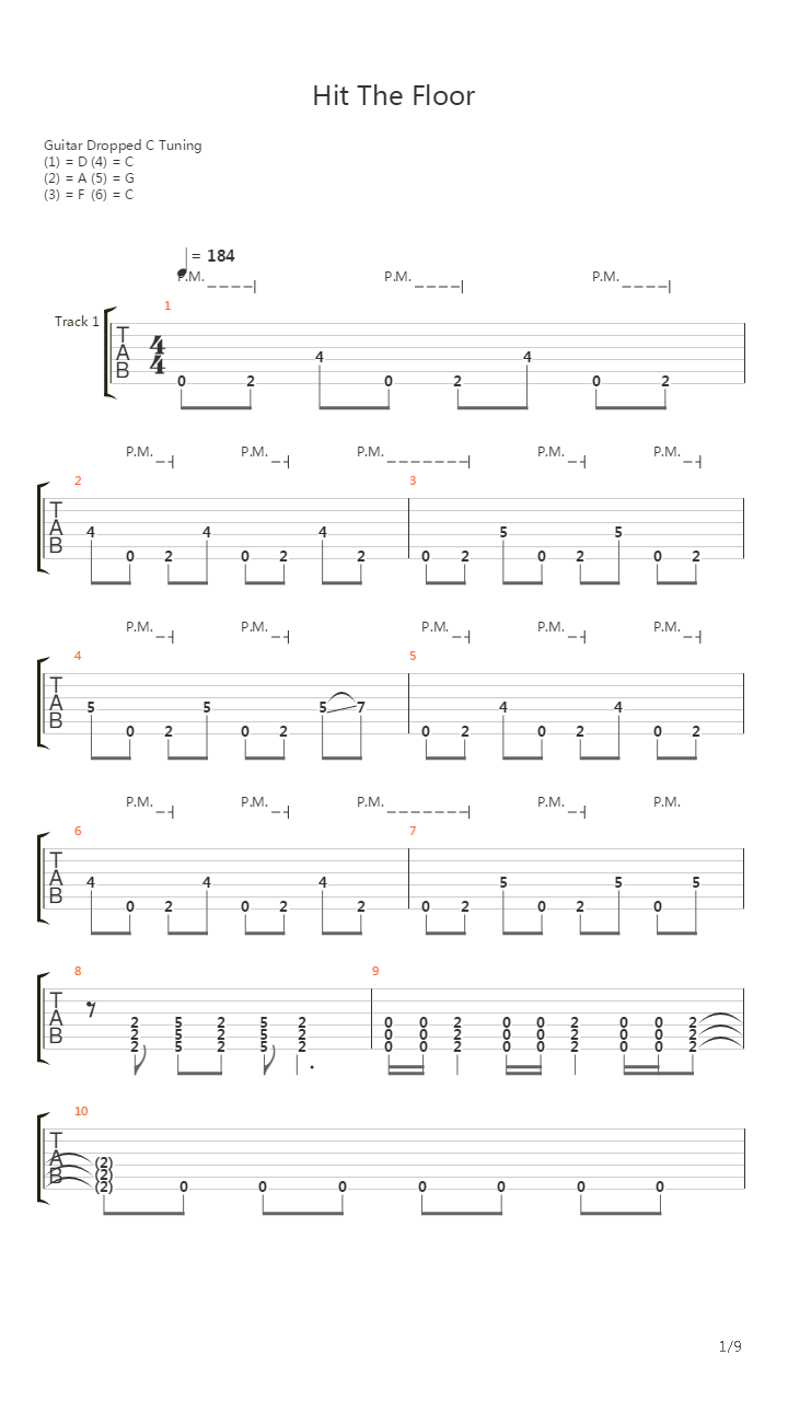 Hit The Floor吉他谱
