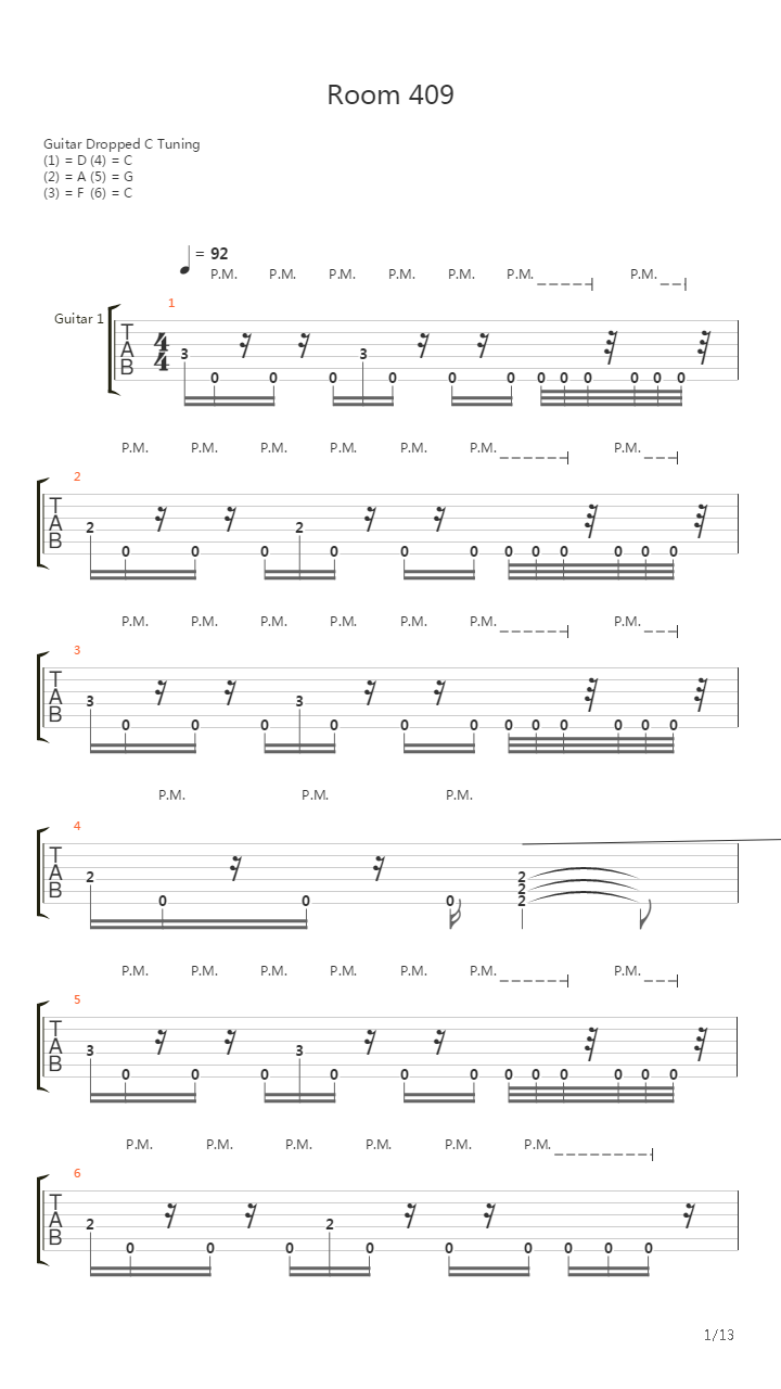 Room 409吉他谱