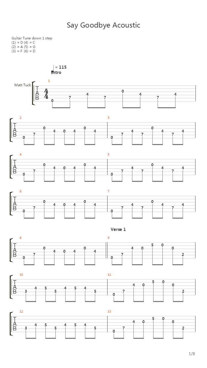 Say Goodbye吉他谱