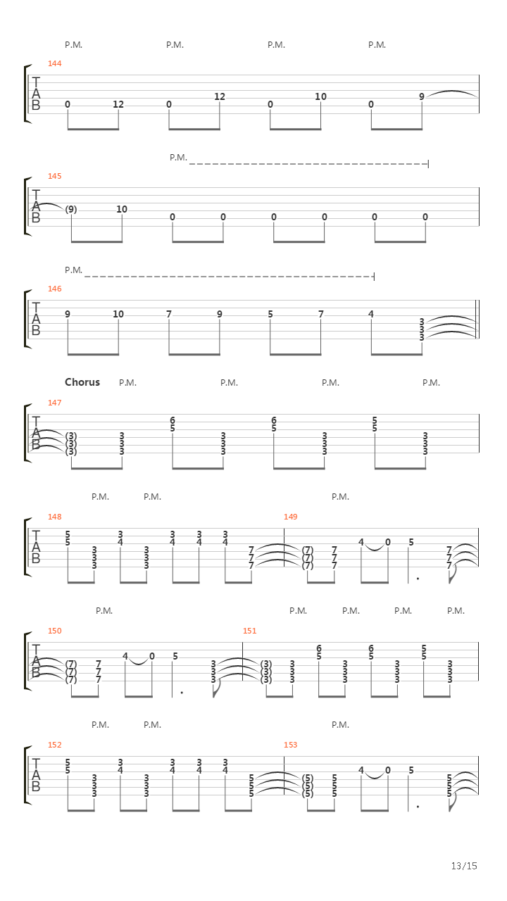 Suffocating Under The Words Of Sorrow吉他谱