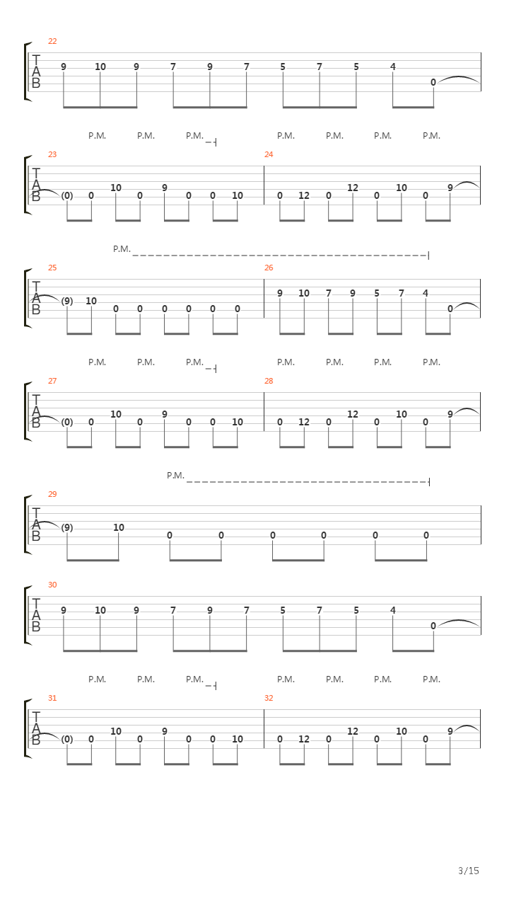 Suffocating Under The Words Of Sorrow吉他谱