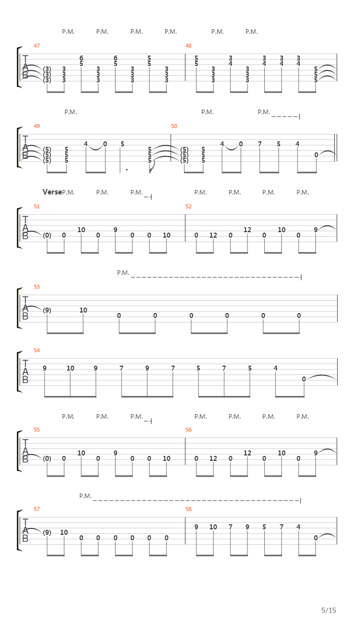 Suffocating Under The Words Of Sorrow吉他谱