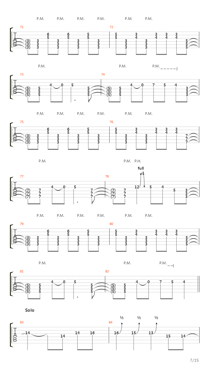 Suffocating Under The Words Of Sorrow吉他谱