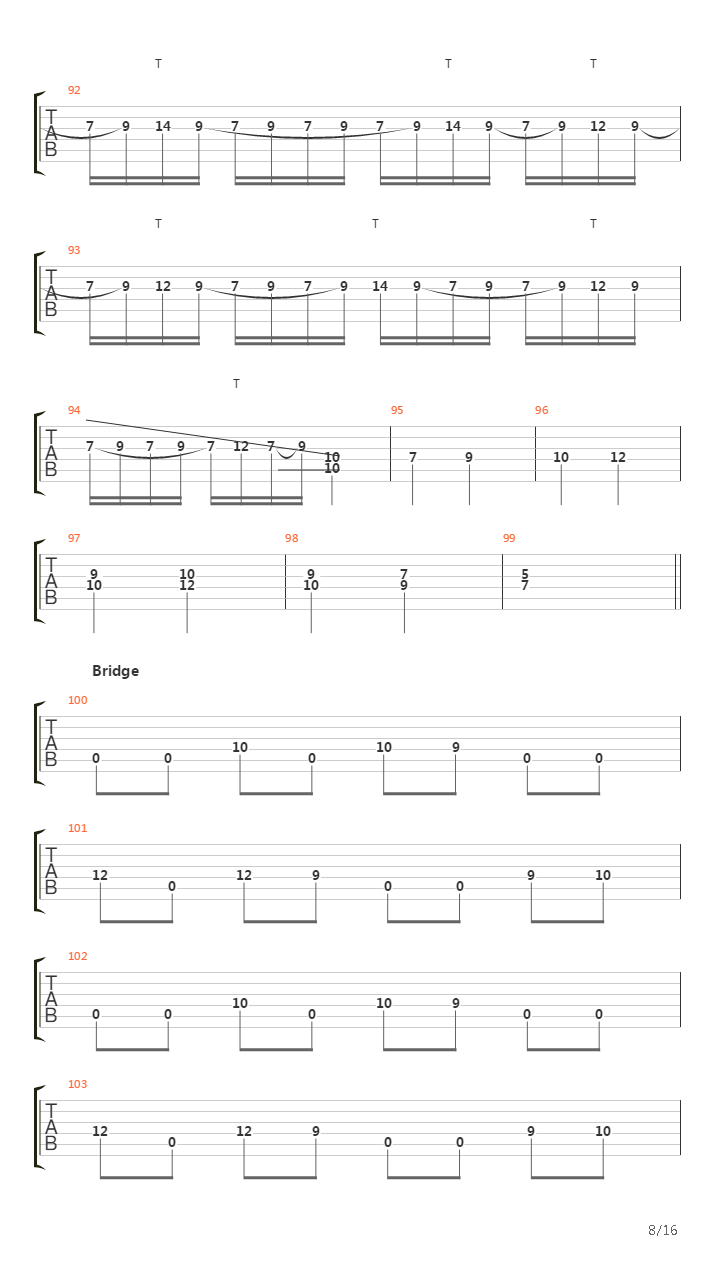 Suffocating Under Words Of Sorrow吉他谱