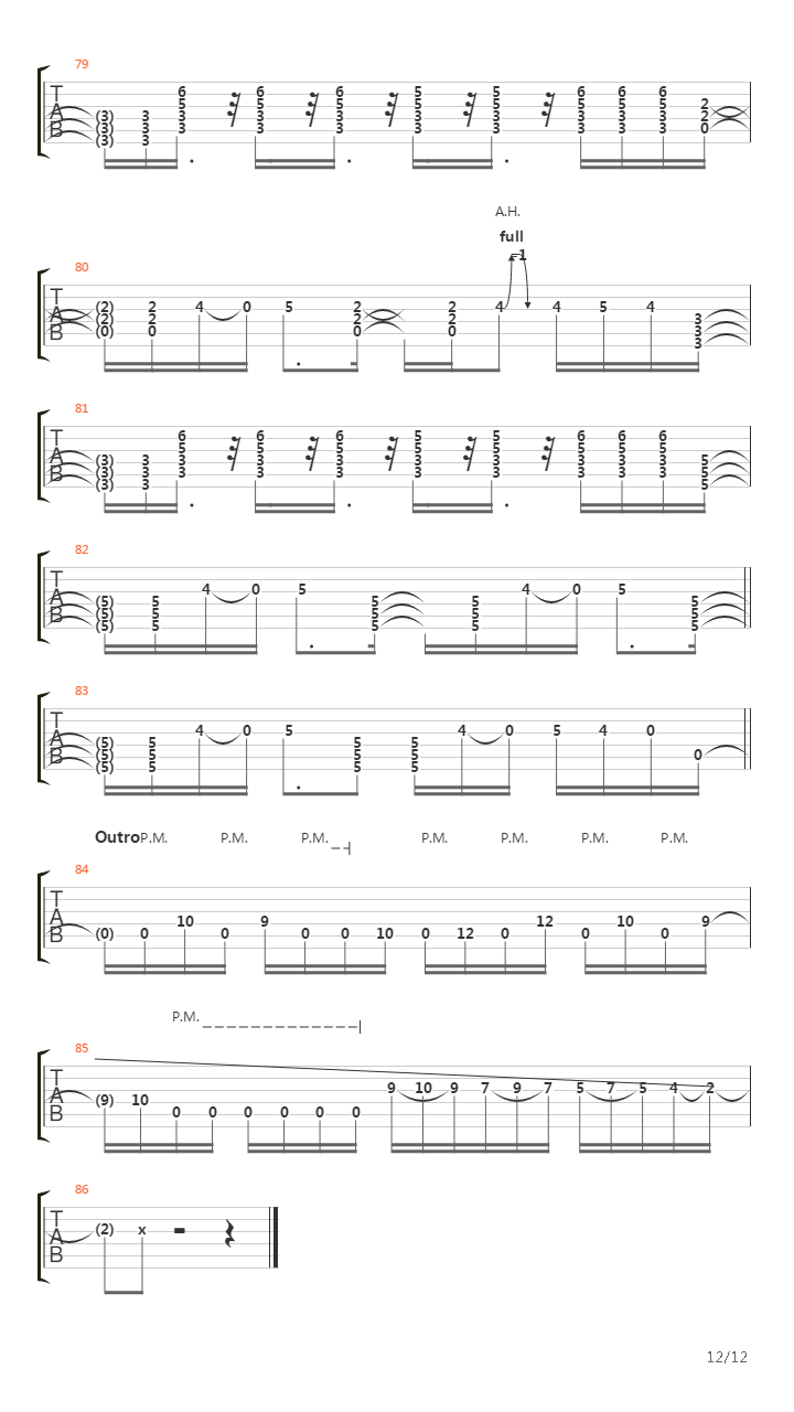 Suffocating Under Words Of Sorrow吉他谱