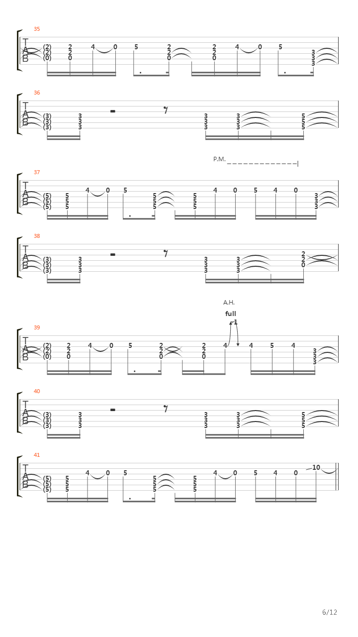 Suffocating Under Words Of Sorrow吉他谱