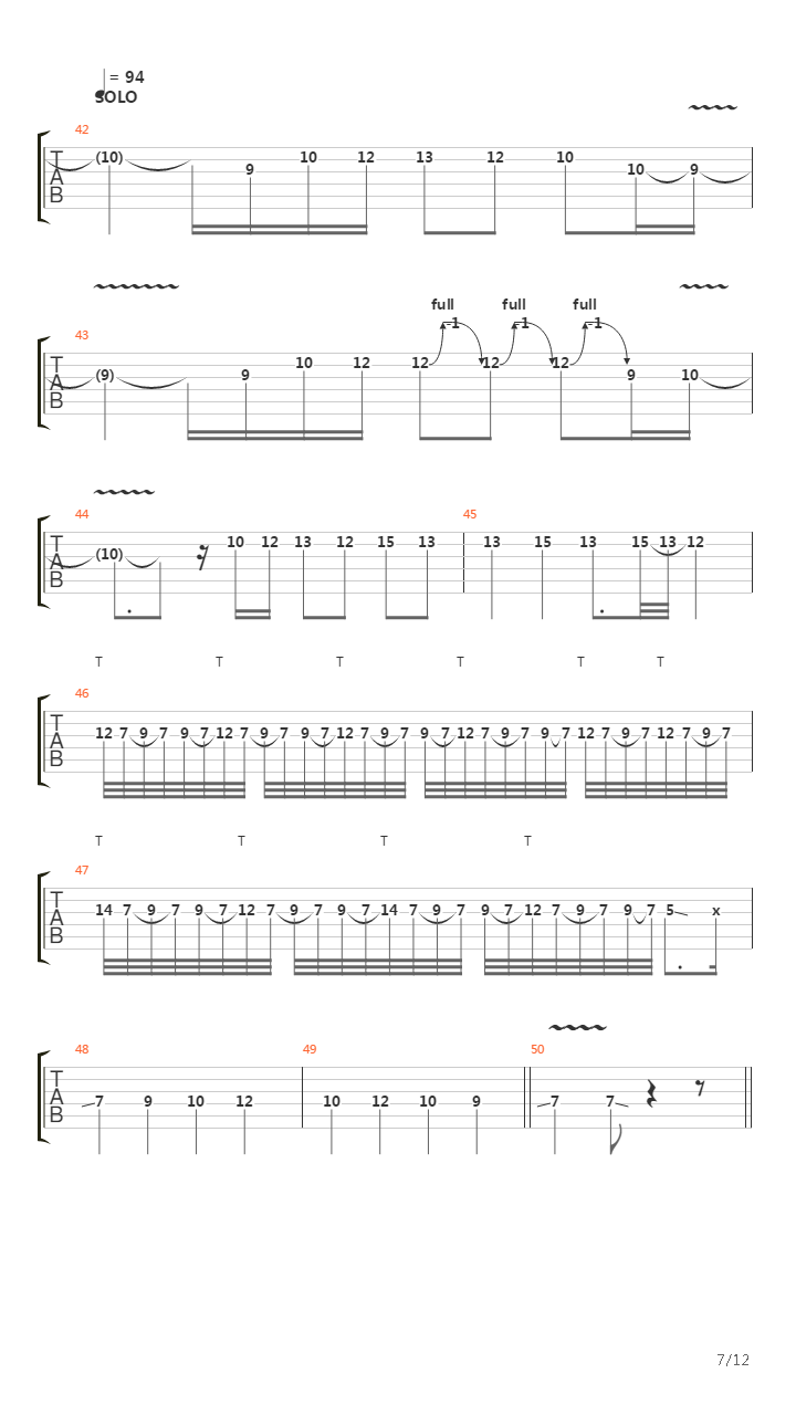 Suffocating Under Words Of Sorrow吉他谱