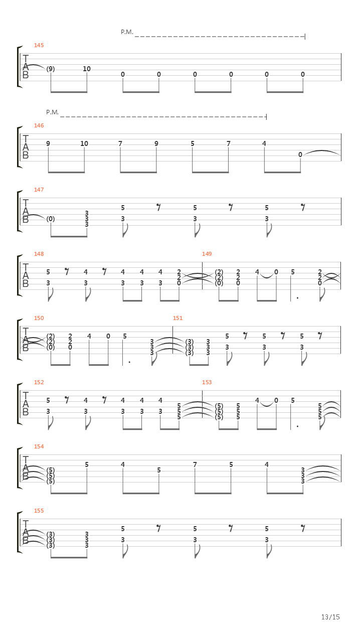 Suffocating Under Words Of Sorrow吉他谱