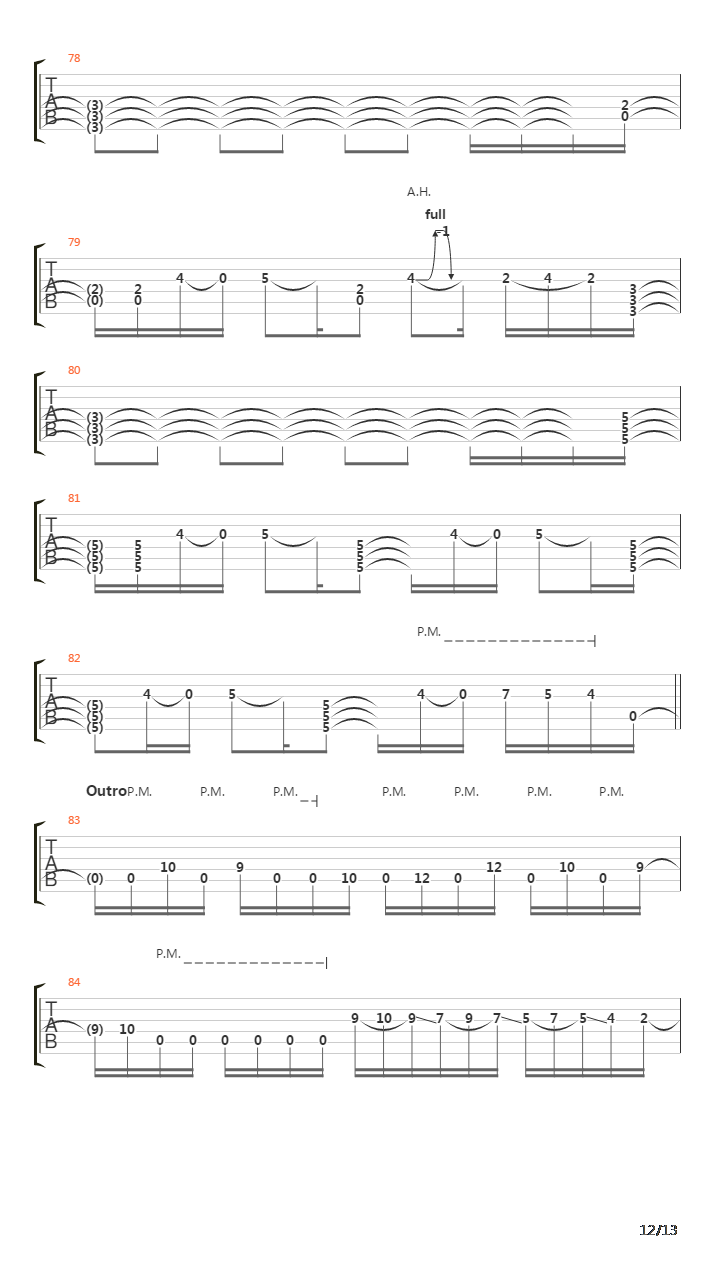 Suffocating Under Words Of Sorrow吉他谱