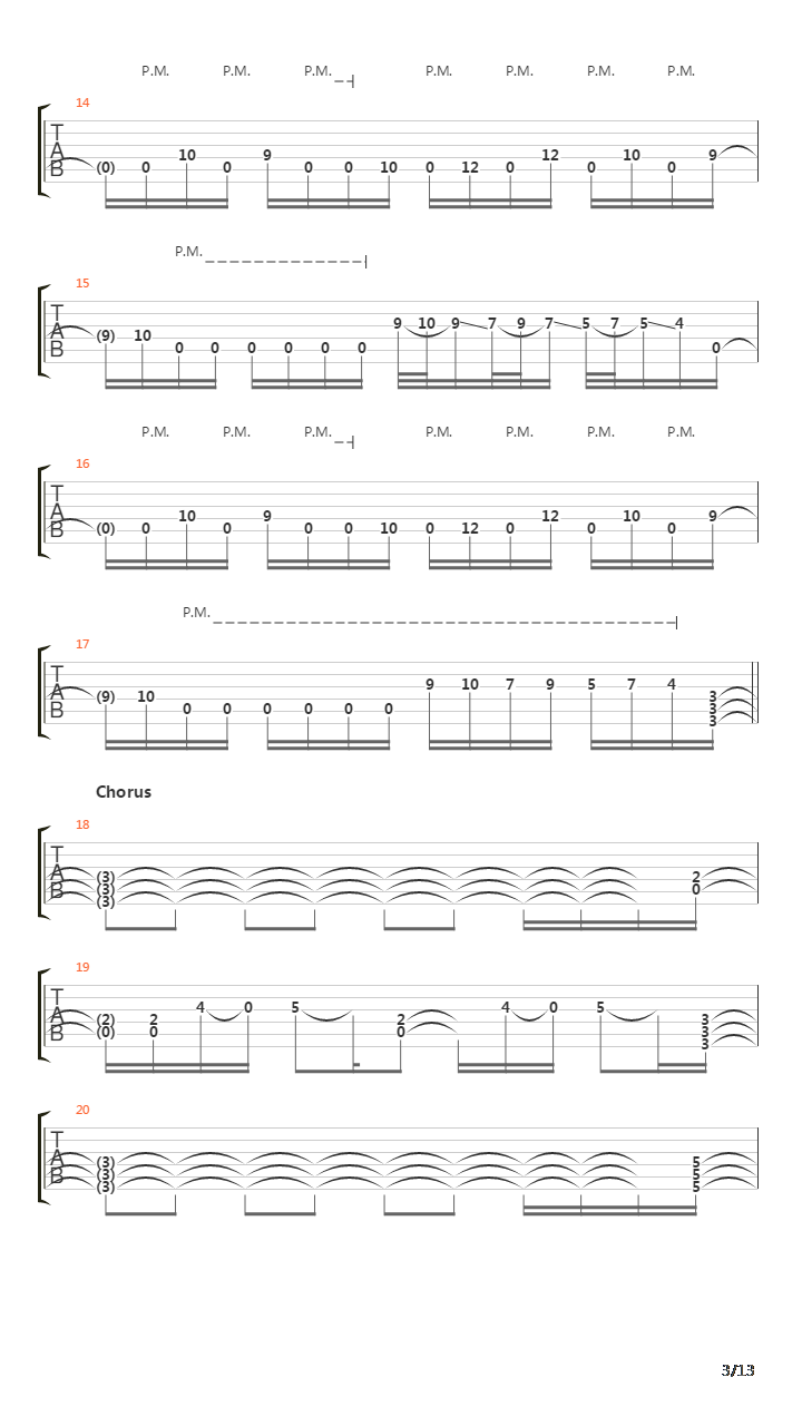 Suffocating Under Words Of Sorrow吉他谱