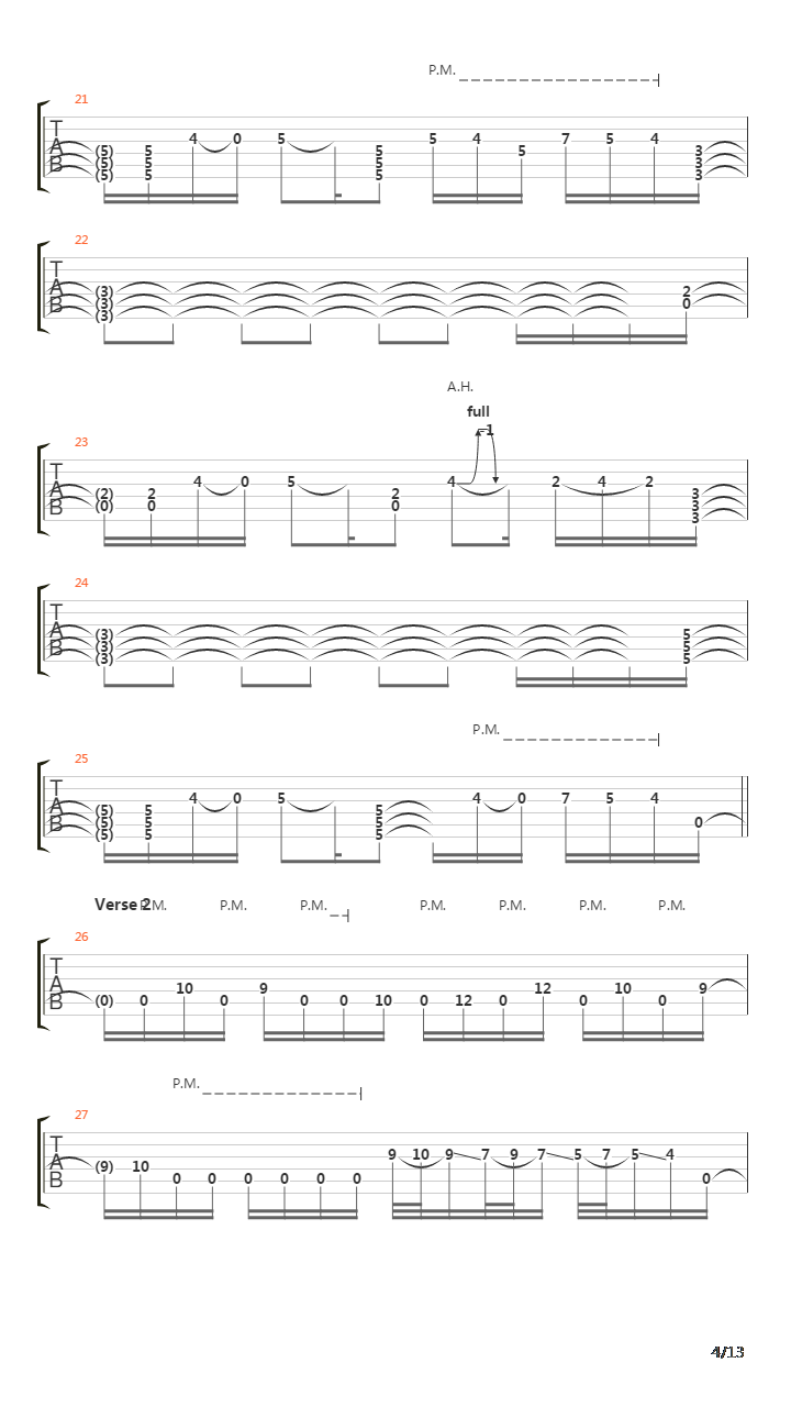 Suffocating Under Words Of Sorrow吉他谱