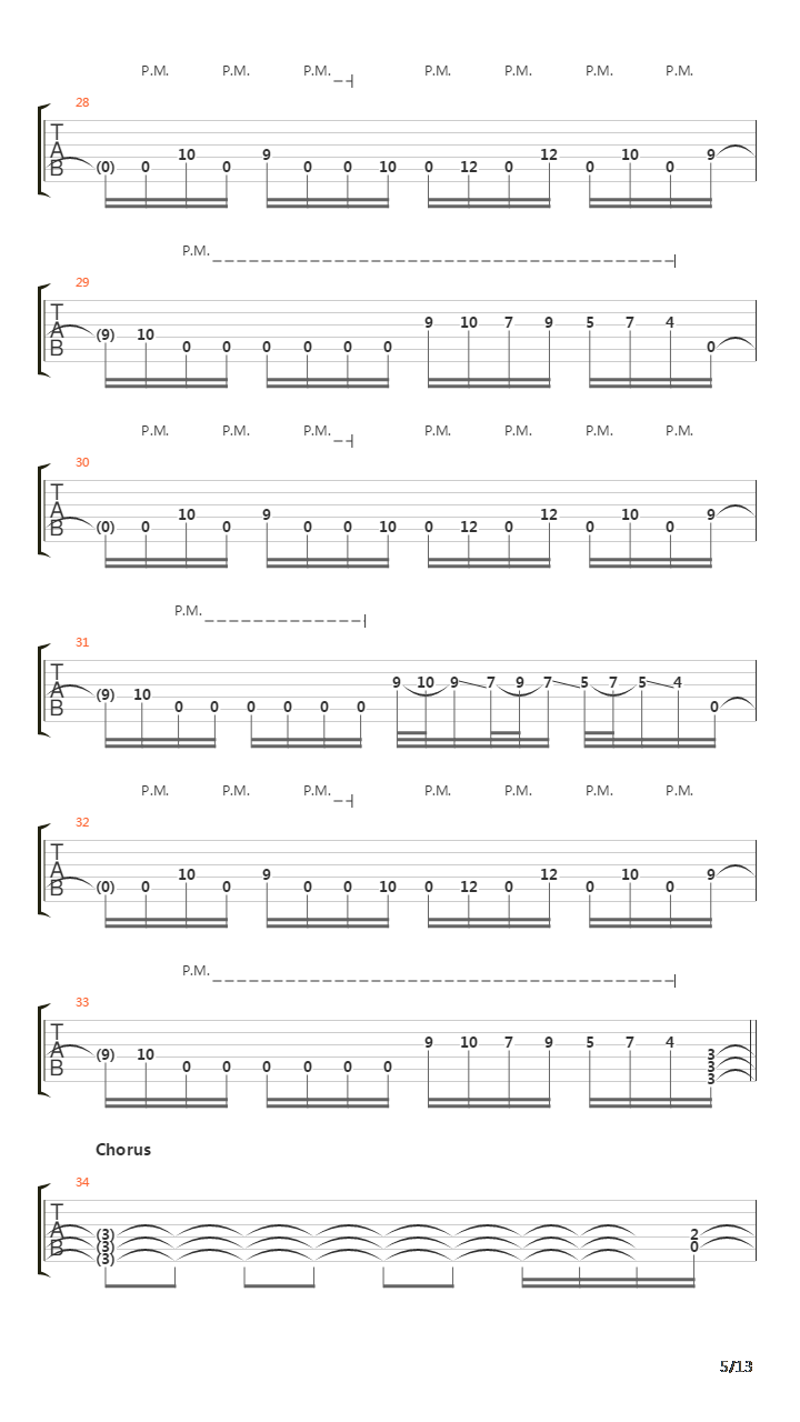 Suffocating Under Words Of Sorrow吉他谱