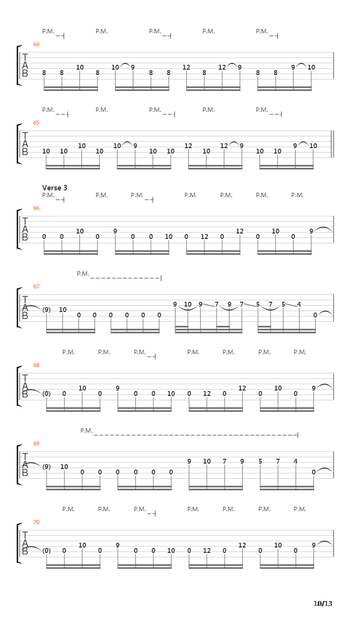 Suffocating Under Words Of Sorrow吉他谱