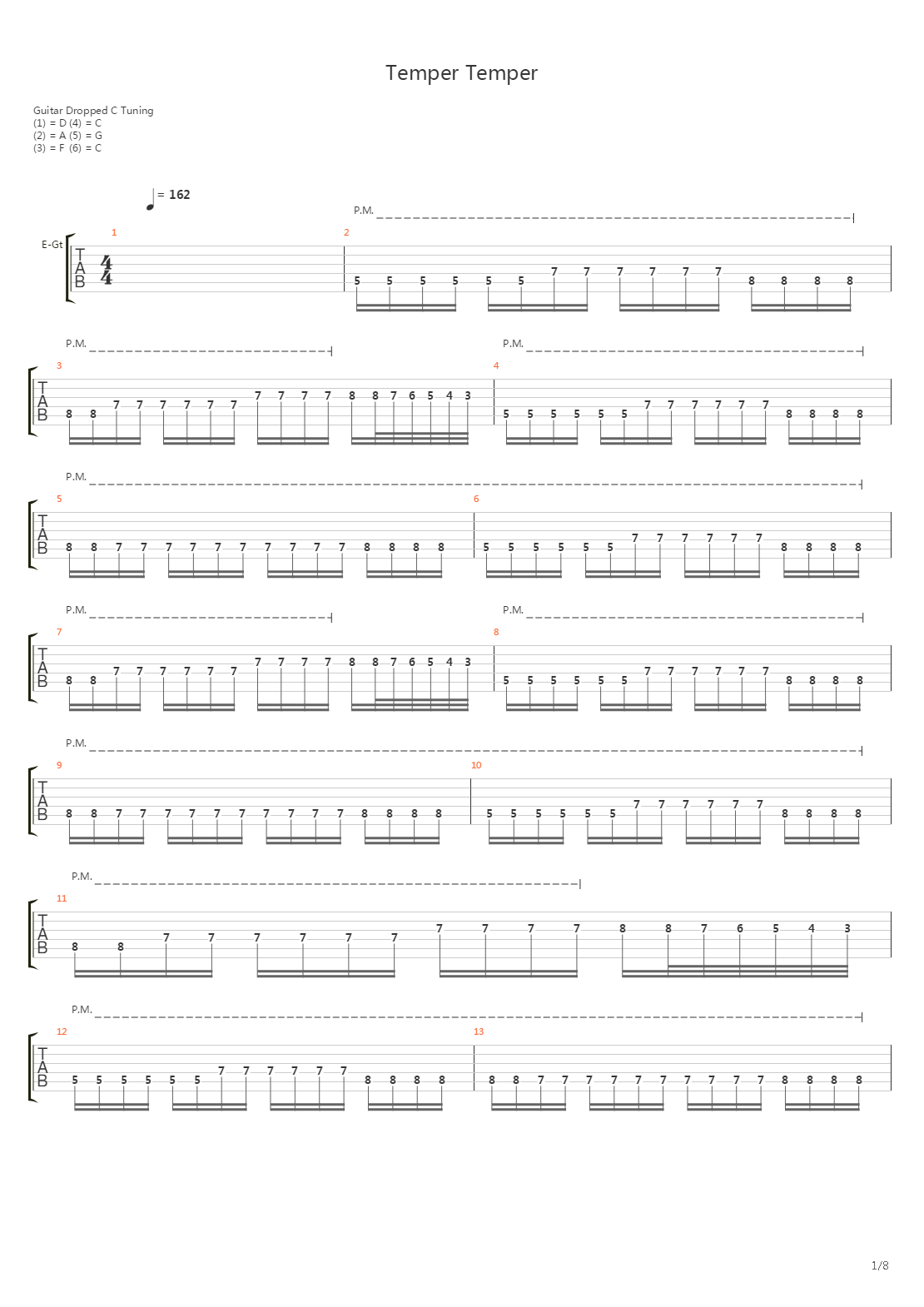Temper Temper吉他谱