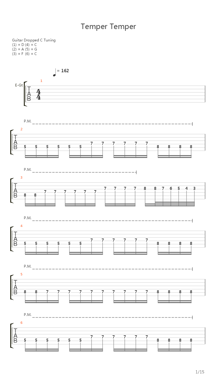 Temper Temper吉他谱