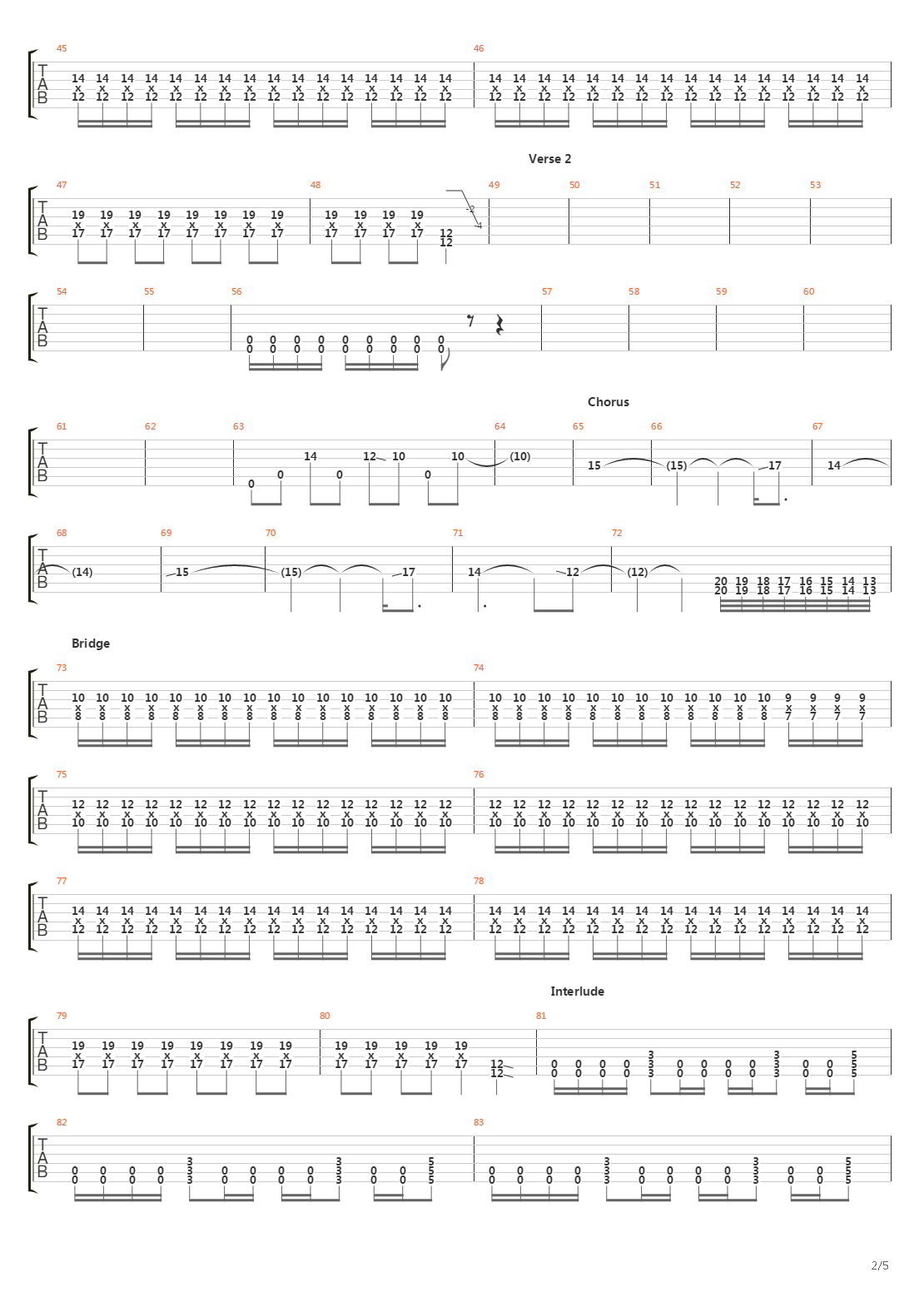 The End吉他谱