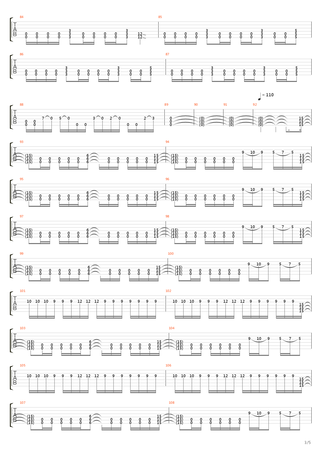 The End吉他谱