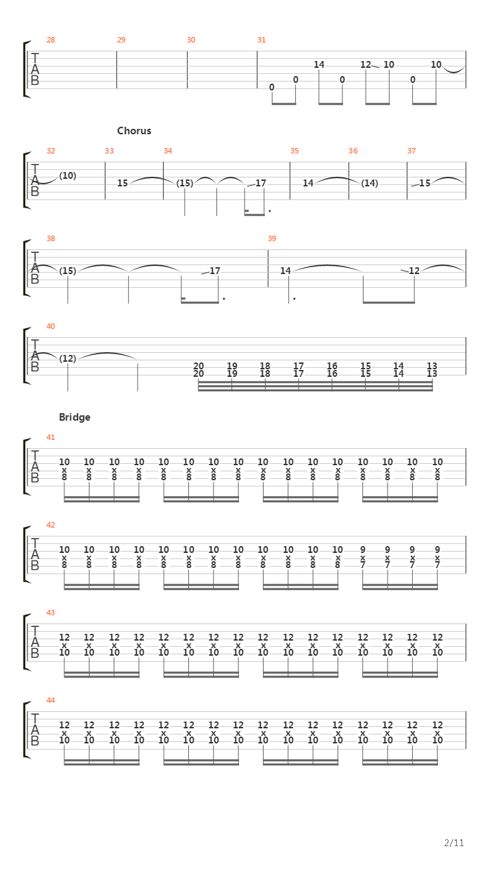 The End吉他谱