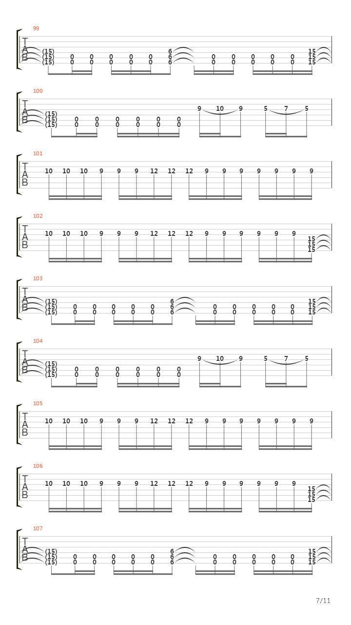 The End吉他谱