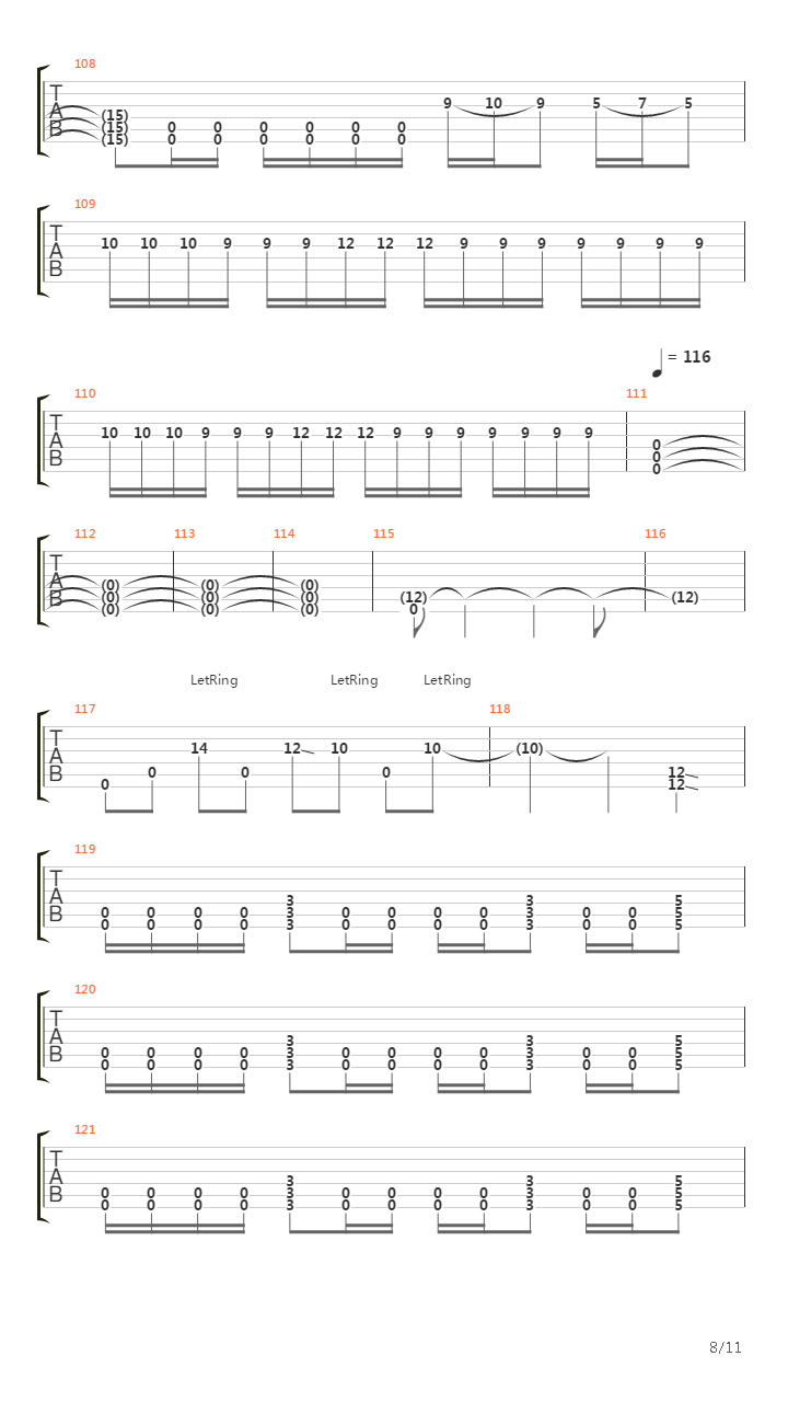 The End吉他谱