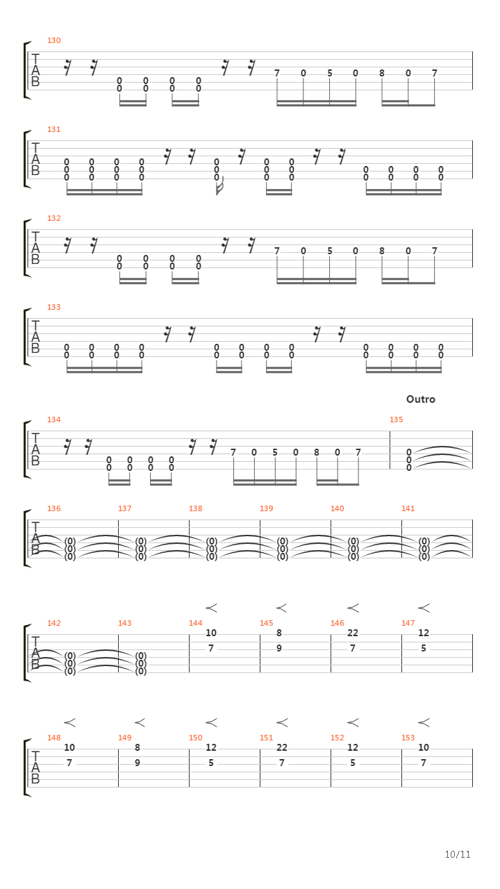 The End吉他谱