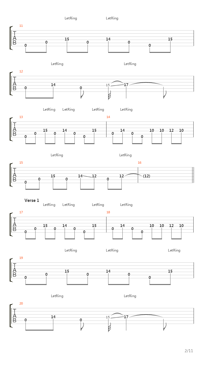 The End吉他谱