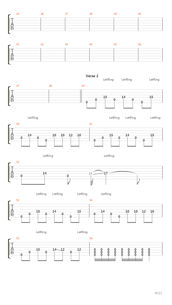 The End吉他谱