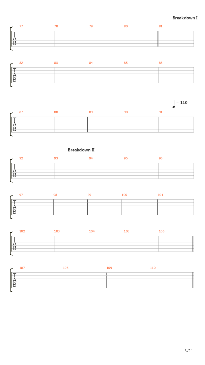 The End吉他谱