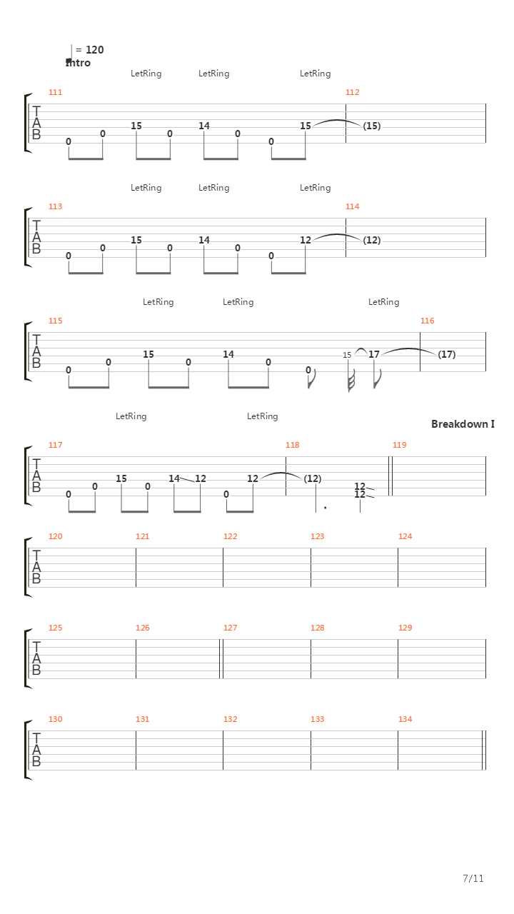 The End吉他谱