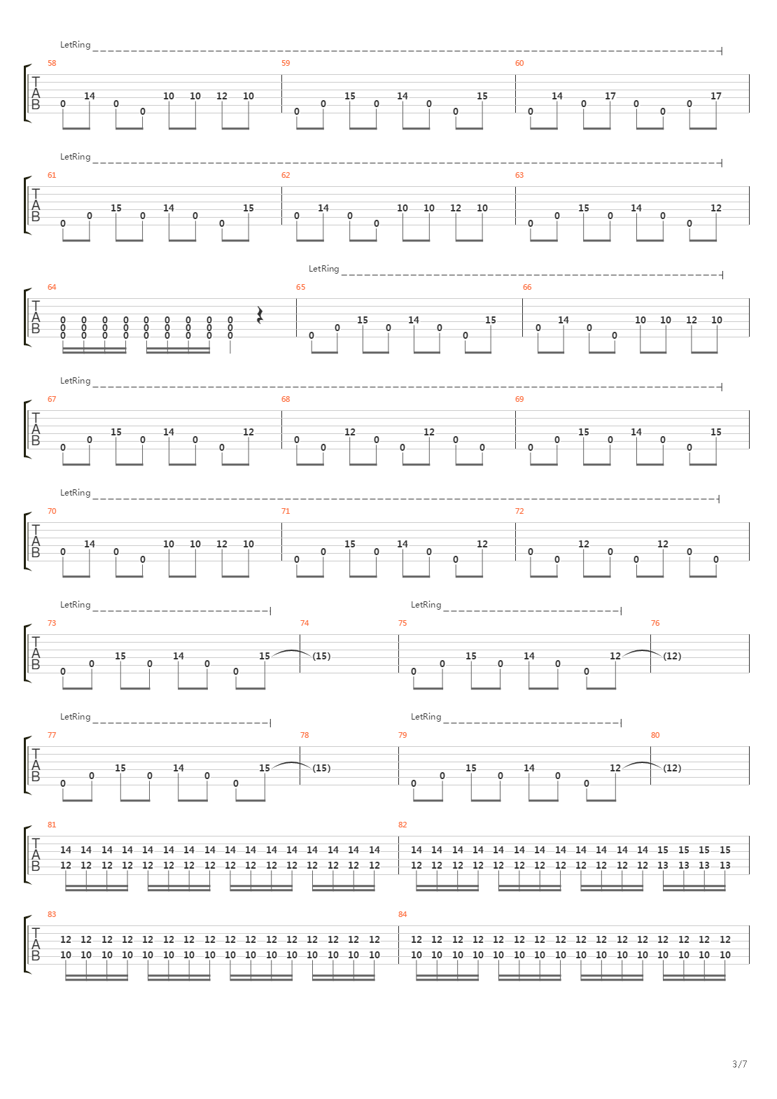 The End吉他谱