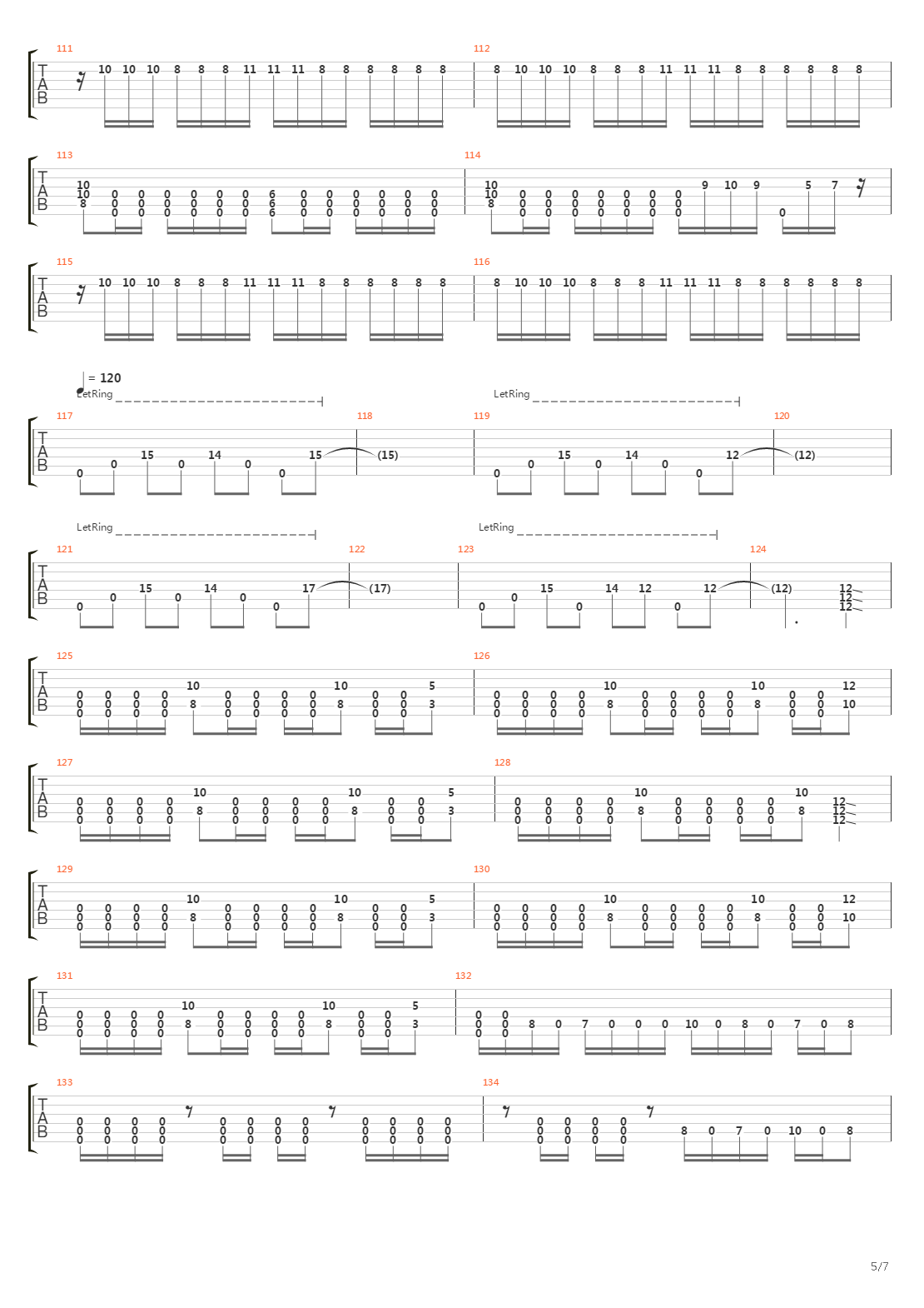 The End吉他谱