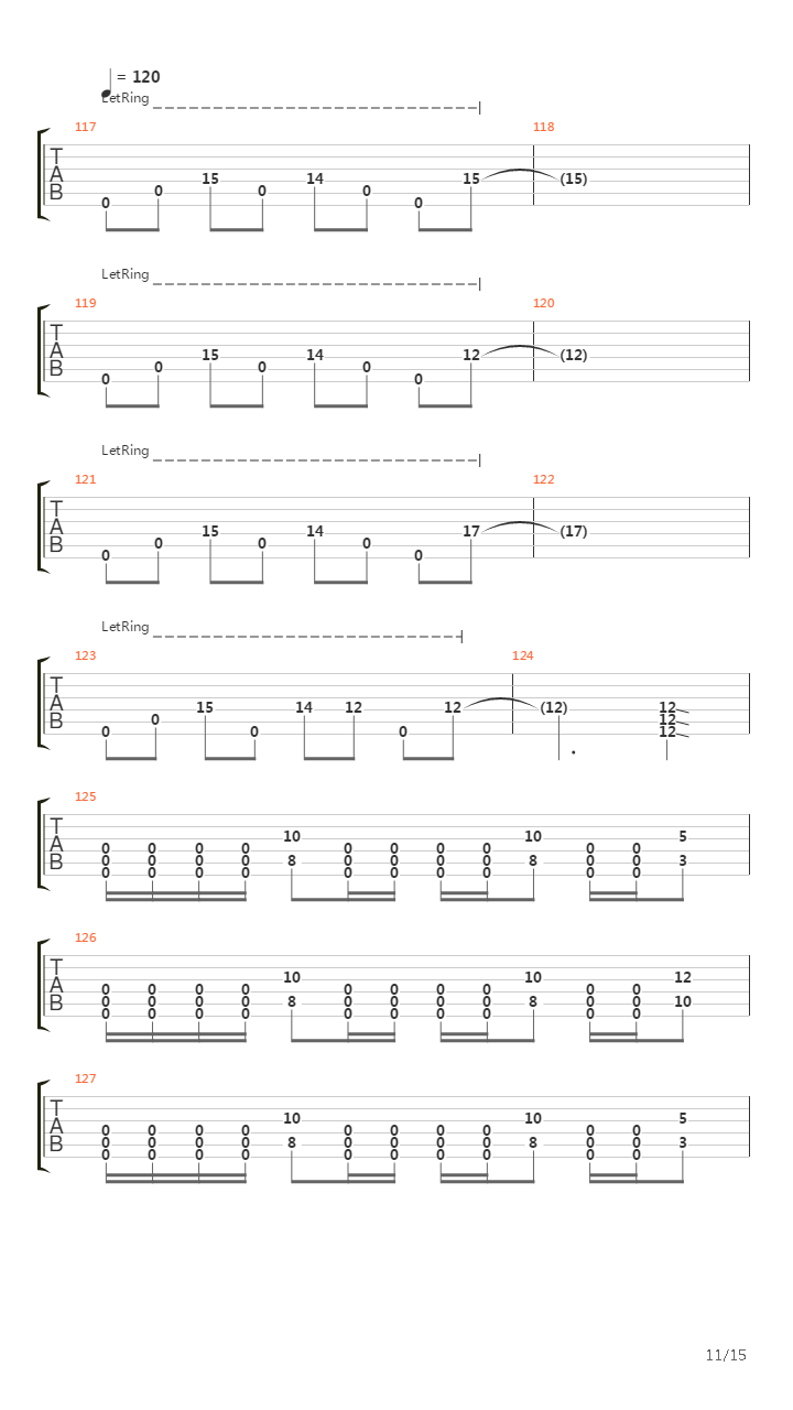 The End吉他谱