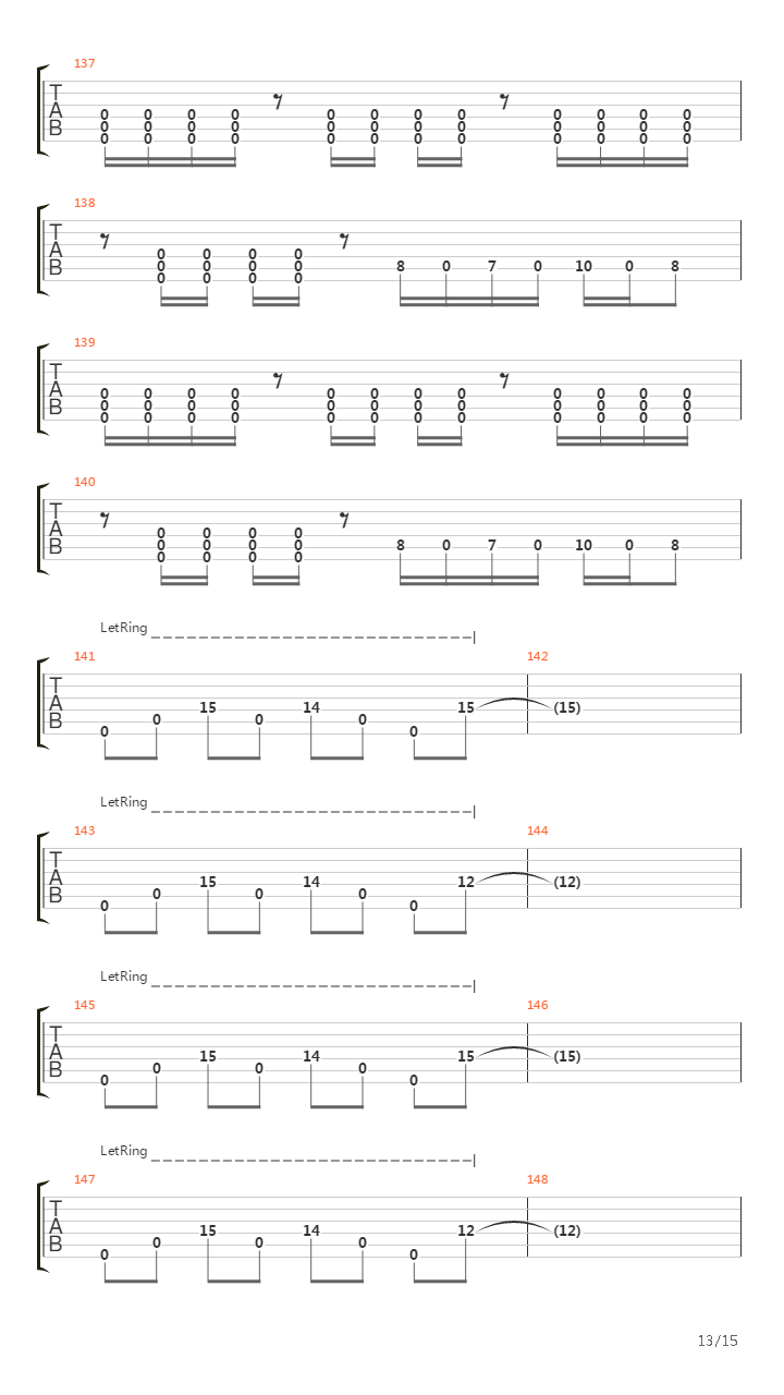 The End吉他谱