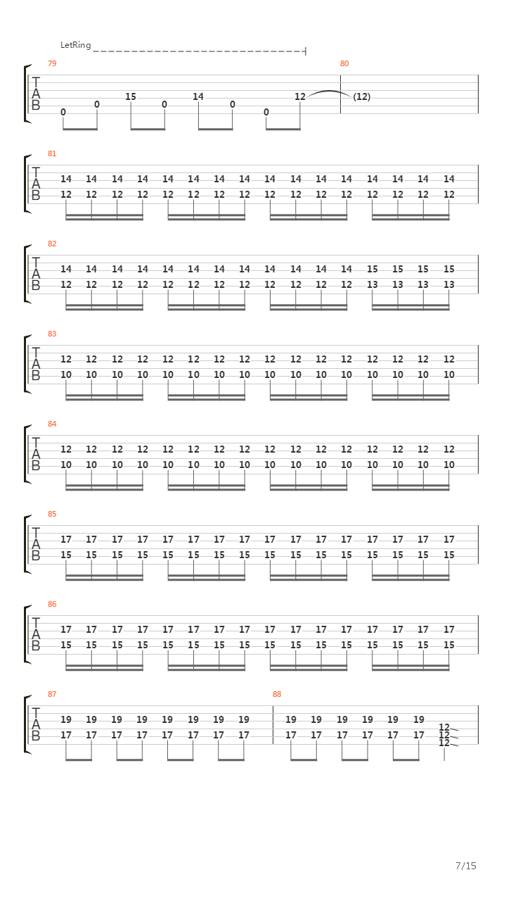 The End吉他谱