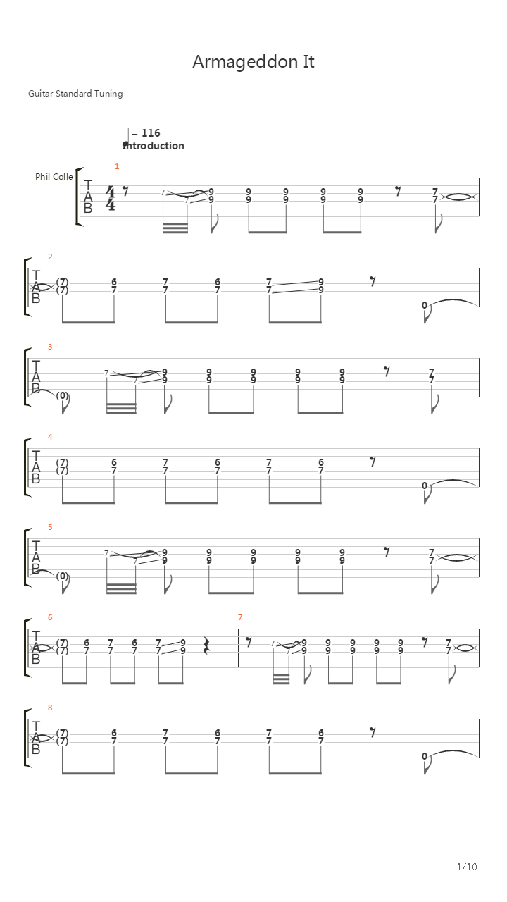 Armageddon It吉他谱