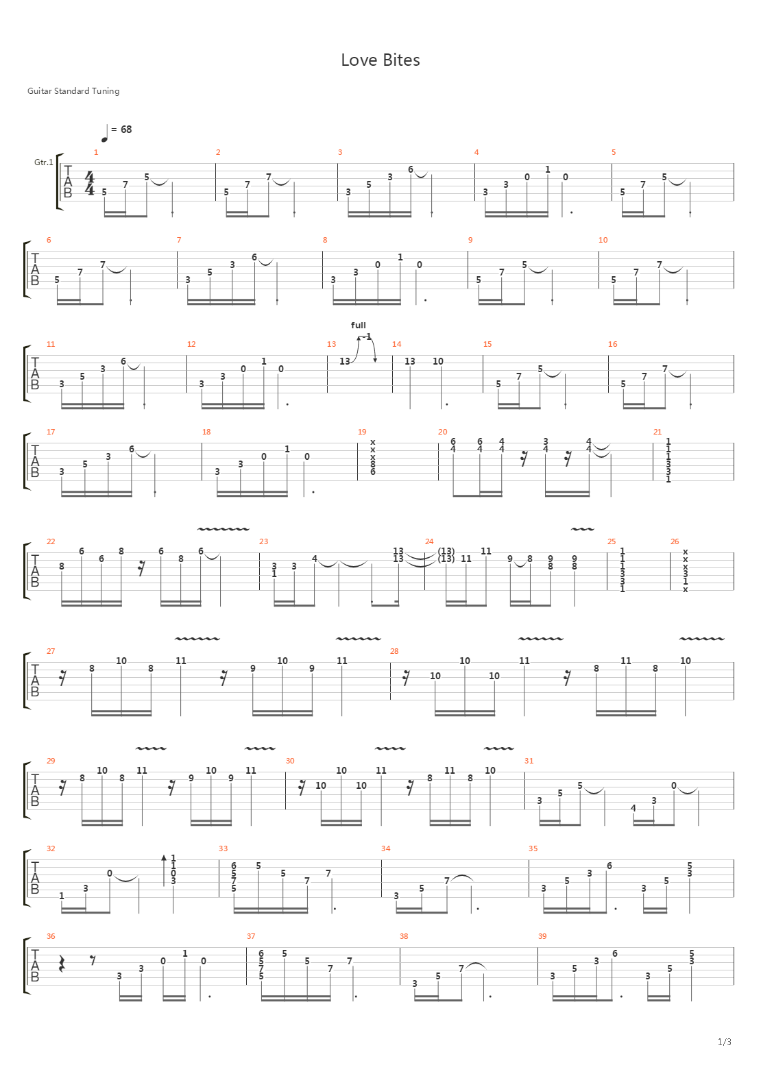 Love Bites吉他谱