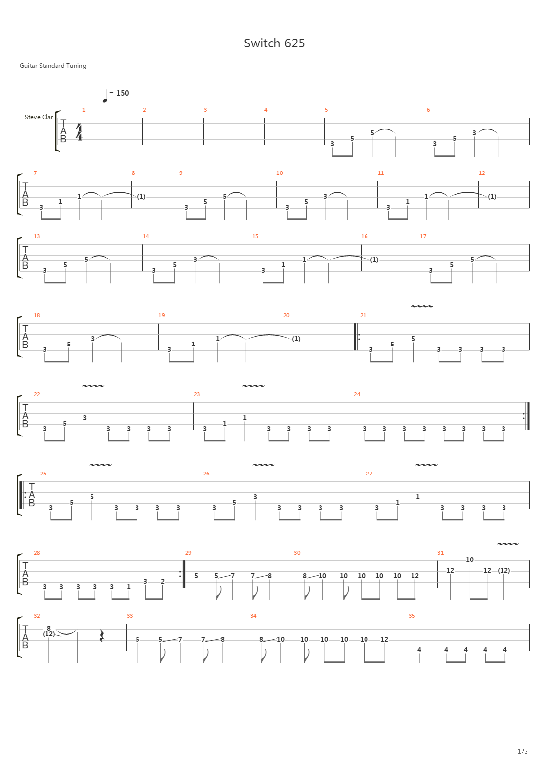 Switch 625吉他谱