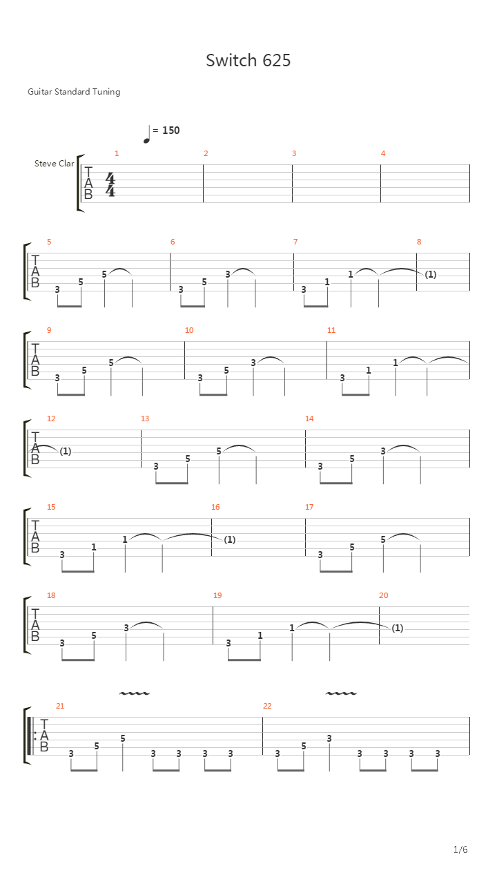 Switch 625吉他谱