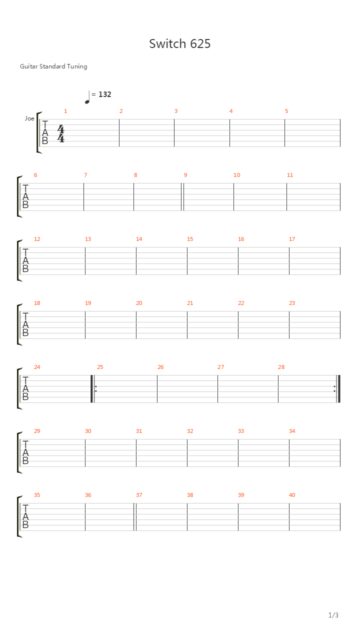 Switch 625吉他谱