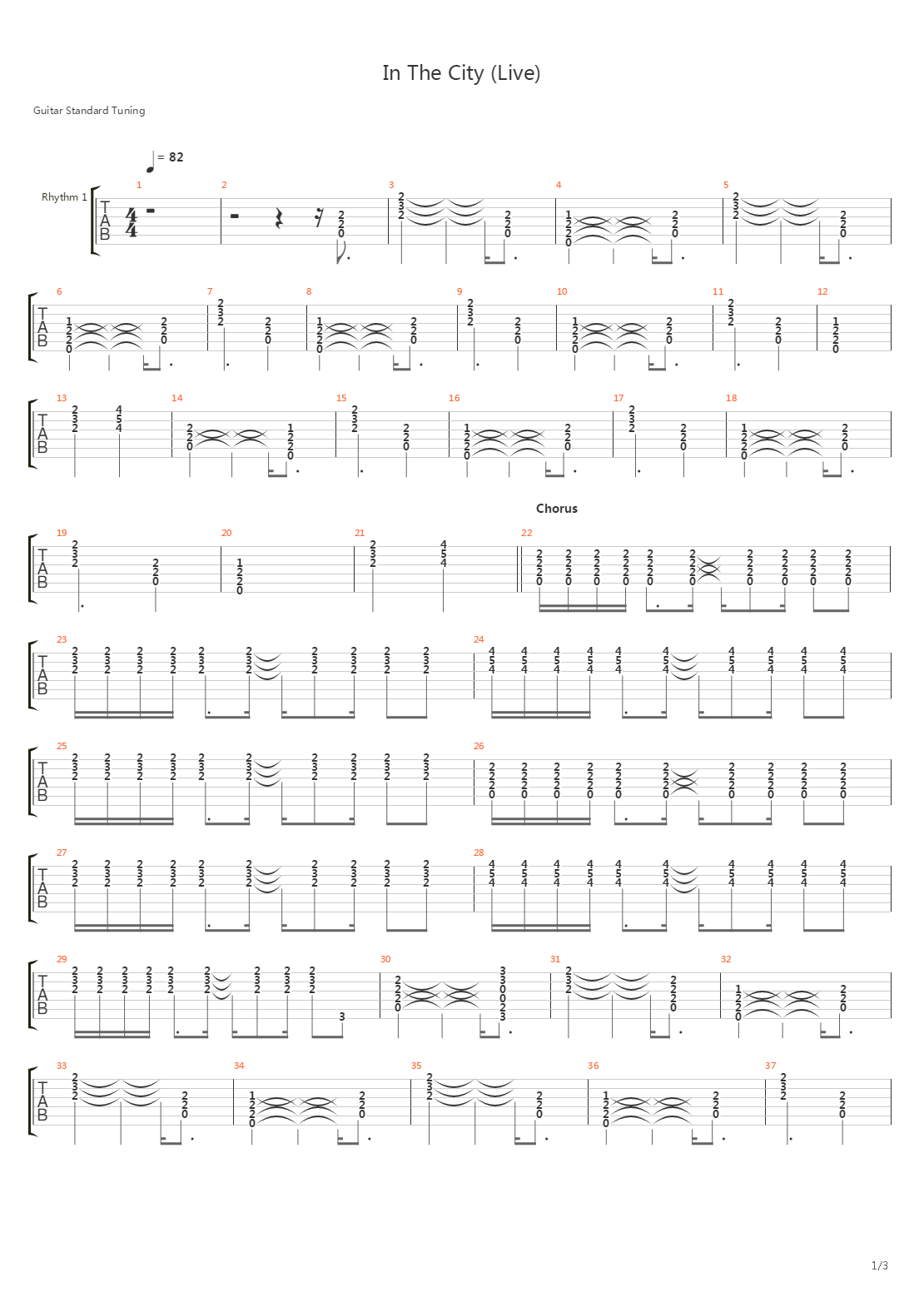 In The City吉他谱