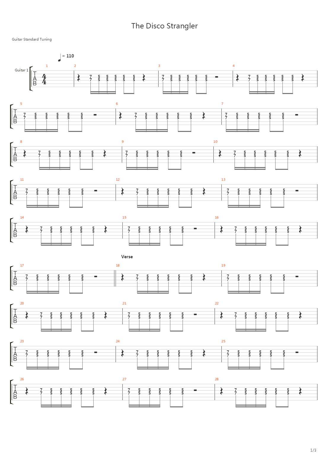 The Disco Strangler吉他谱
