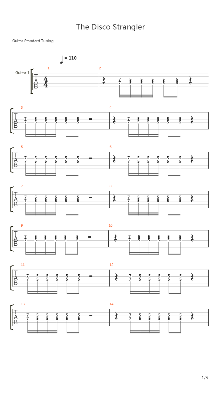 The Disco Strangler吉他谱