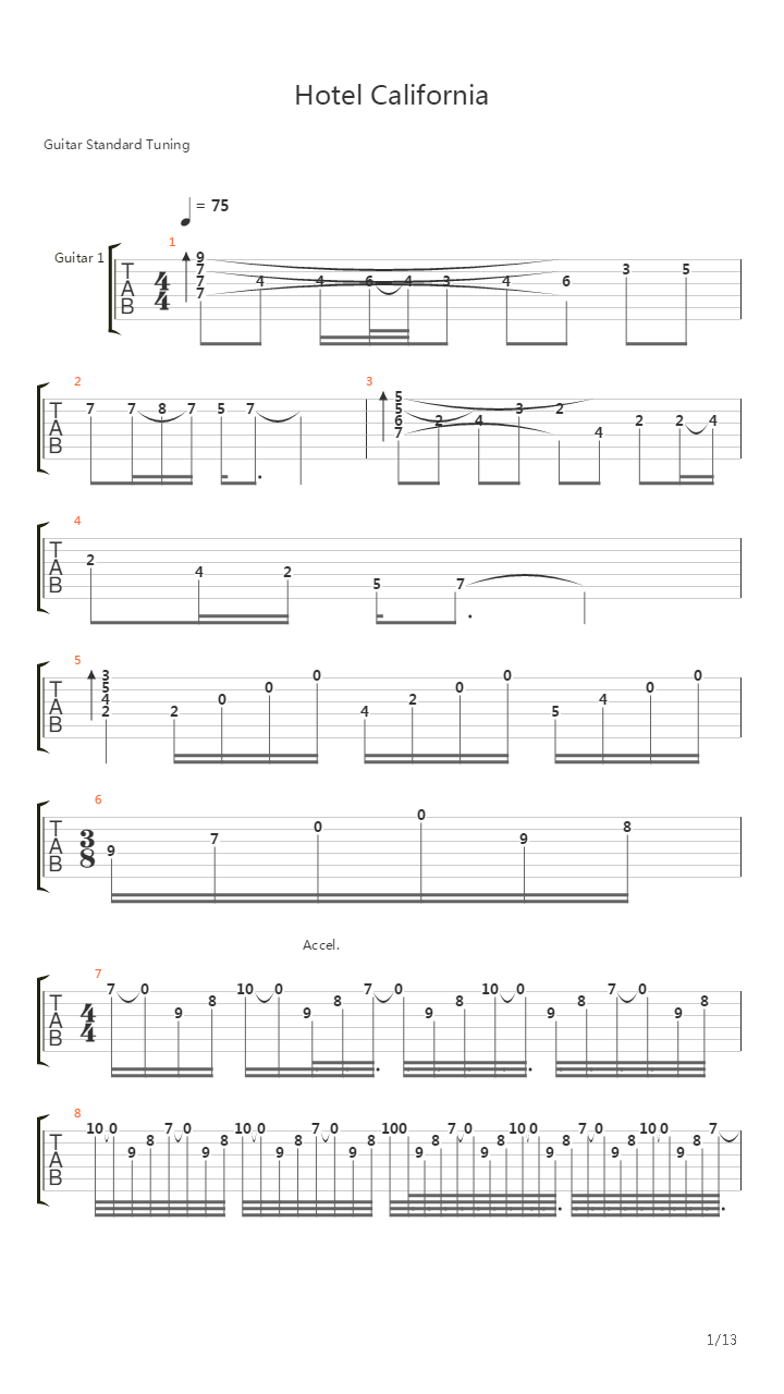 Hotel California吉他谱