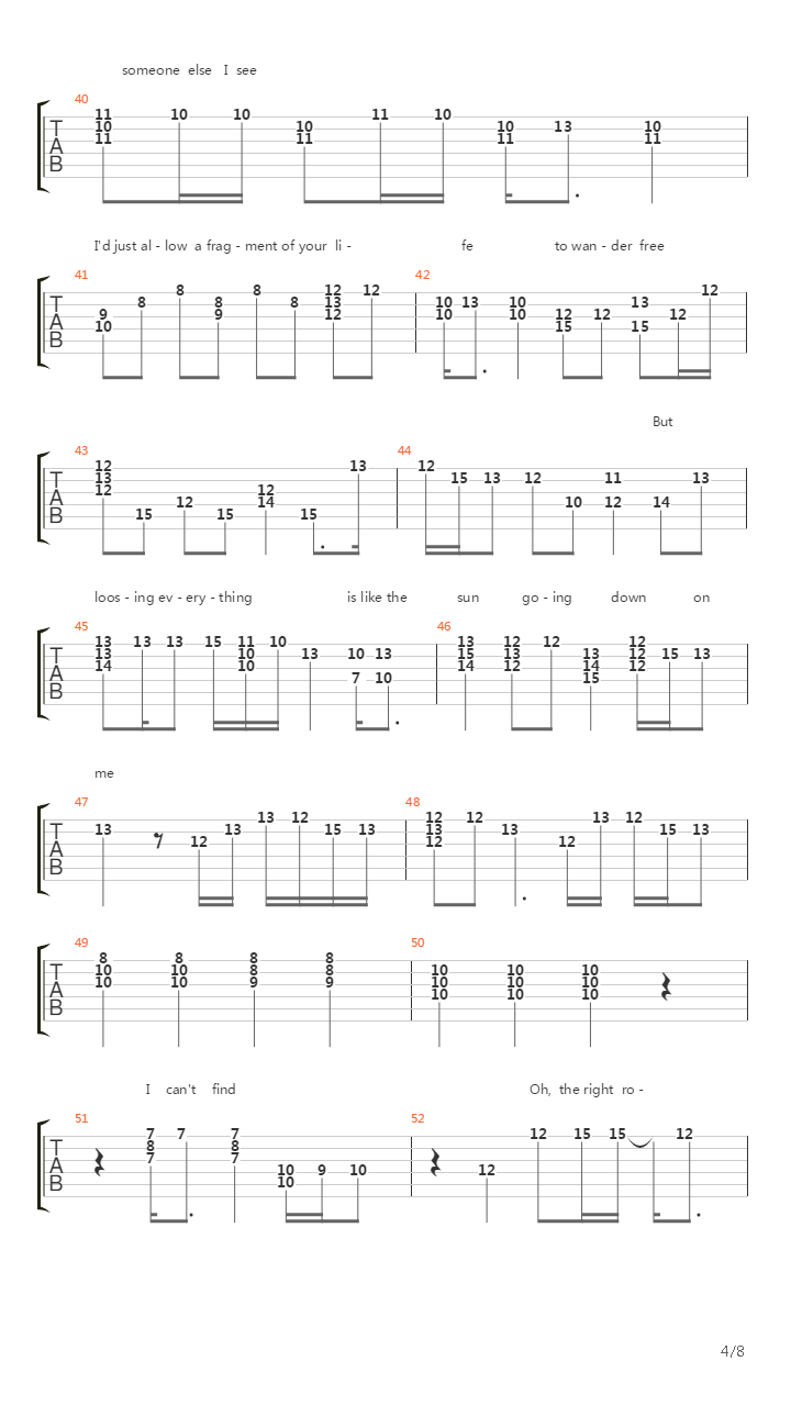 Dont Let The Sun Go Down On Me吉他谱