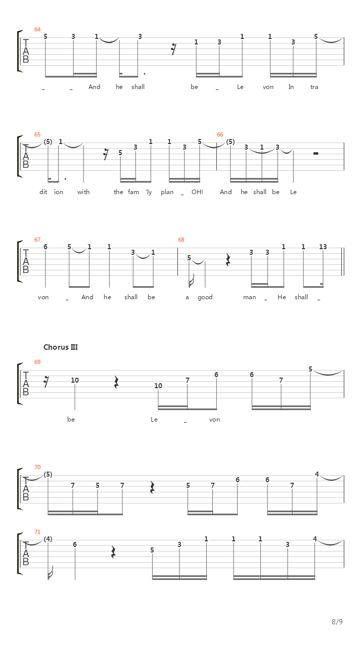 Levon吉他谱